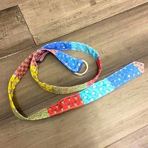 Vineyard vines silk dring belt patchwork